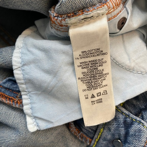 DKNY Spring Street Flare Jeans Light Wash Rhinestone Size 4 Vintage Y2K - Picture 5 of 12